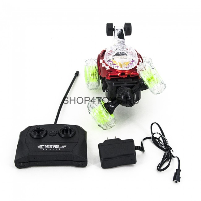 Радиоуправляемая трюковая красная машинка-перевертыш - RD088-R