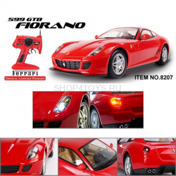 Радиоуправляемая машина MJX Ferrari 599 GTB Fiorano 1:10 - 8207 Полноуправляемая модель, полностью повторяющая внешний вид автомобиля Феррари 599 GTB Фиорано. Игрушка официально лицензирована Ferrari Spa.