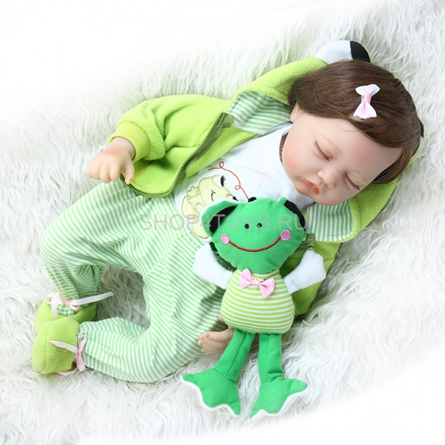 Реборн спящая девочка Маришка