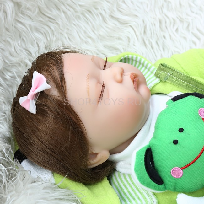 Реборн спящая девочка Маришка