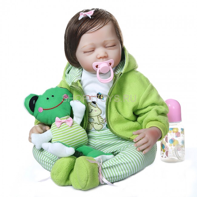 Реборн спящая девочка Маришка