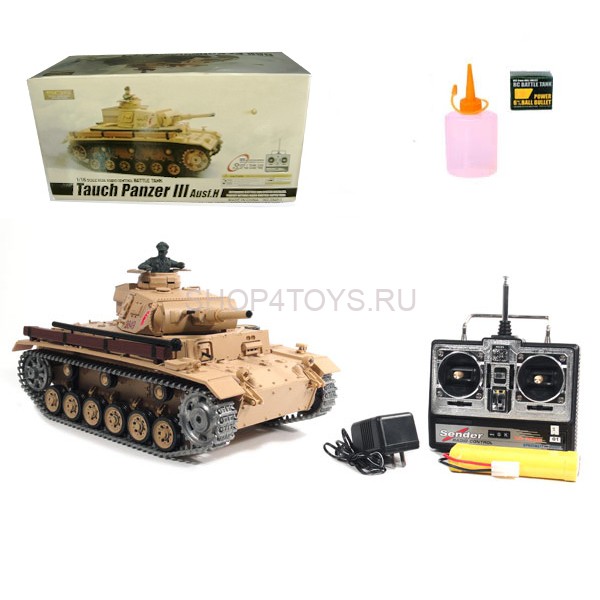 Радиоуправляемый танк Heng Long Tauch Panzer III Ausf.H 1:16 - 3849-1 PRO Радиоуправляемый танк Heng Long Tauch Panzer III Ausf.H 1:16 - 3849-1 PRO