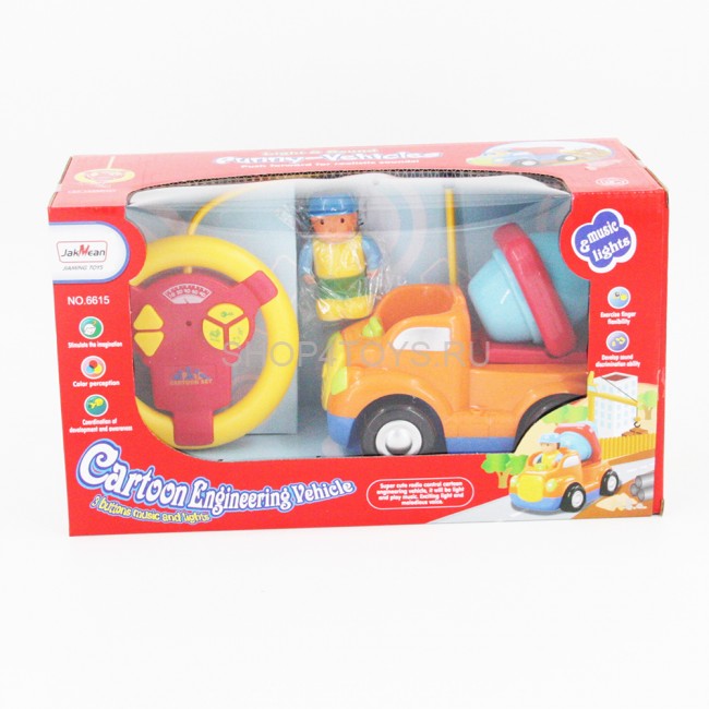 Детская оранжевая радиоуправляемая машина - бетоновоз - 6615-O Детская оранжевая радиоуправляемая машина - бетоновоз - 6615-O