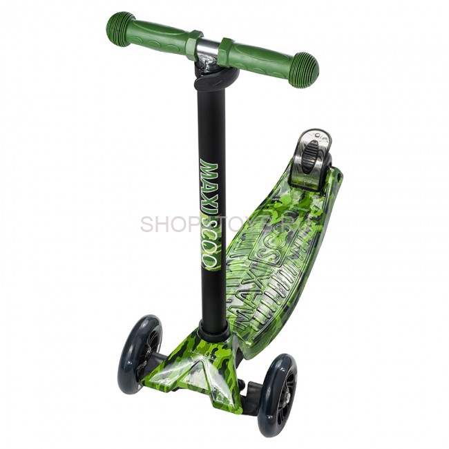 Самокат Maxiscoo Junior Трехколесный Детский с Рисунком Хаки - MSC-J101709 Самокат Maxiscoo Junior Трехколесный Детский с Рисунком Хаки - MSC-J101709