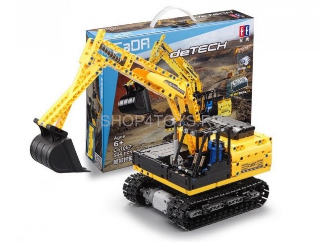 Конструктор CADA deTech радиоуправляемый гусеничный экскаватор (544 детали) - C51057W Конструктор CADA deTech радиоуправляемый гусеничный экскаватор (544 детали) - C51057W