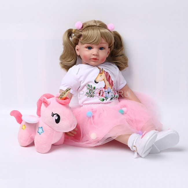 Реборн с хвостиками Викки