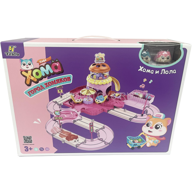 Игровой набор Fenfa "Город хомяков" Розовое Кафе в гостях у Лолы (2 хомяка, свет, звук) - 1619D Игровой набор Fenfa "Город хомяков" Розовое Кафе в гостях у Лолы (2 хомяка, свет, звук) - 1619D