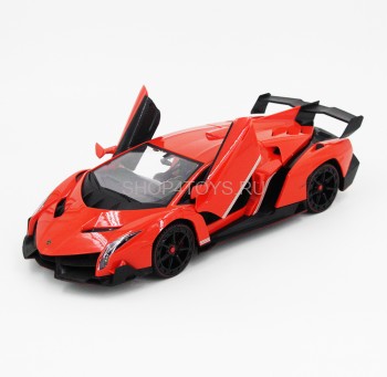 Радиоуправляемая машина MZ Lamborghini Veneno Orange 1:14 - 2289J-O Радиоуправляемая машина MZ Lamborghini Veneno 1:14 - 2289J. У автомобиля открываются двери с пульта управления и капот