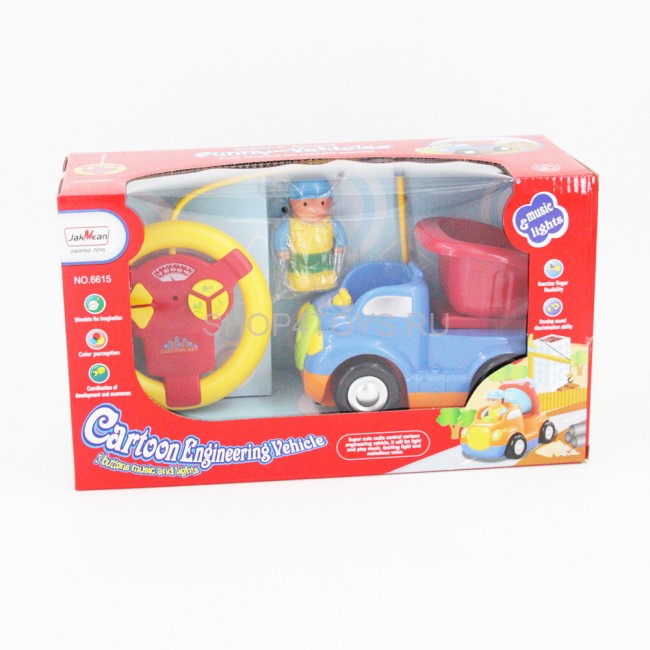 Детская синяя радиоуправляемая машина - самосвал - 6615-B Детская синяя радиоуправляемая машина - самосвал - 6615-B