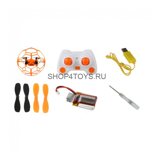 Радиоуправляемый квадрокоптер Helimax Orange SkyWalker в сетке - HM1340 Радиоуправляемый квадрокоптер Helimax Orange SkyWalker в сетке - HM1340