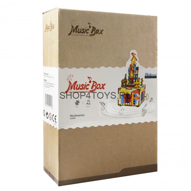 Деревянный 3D конструктор - музыкальная шкатулка Robotime "Castle in the sky" - AM307