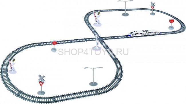 Железная дорога, скоростной поезд, дорожные знаки, длина полотна 365 см - BSQ-2182 Железная дорога, скоростной поезд, дорожные знаки, длина полотна 365 см - BSQ-2182