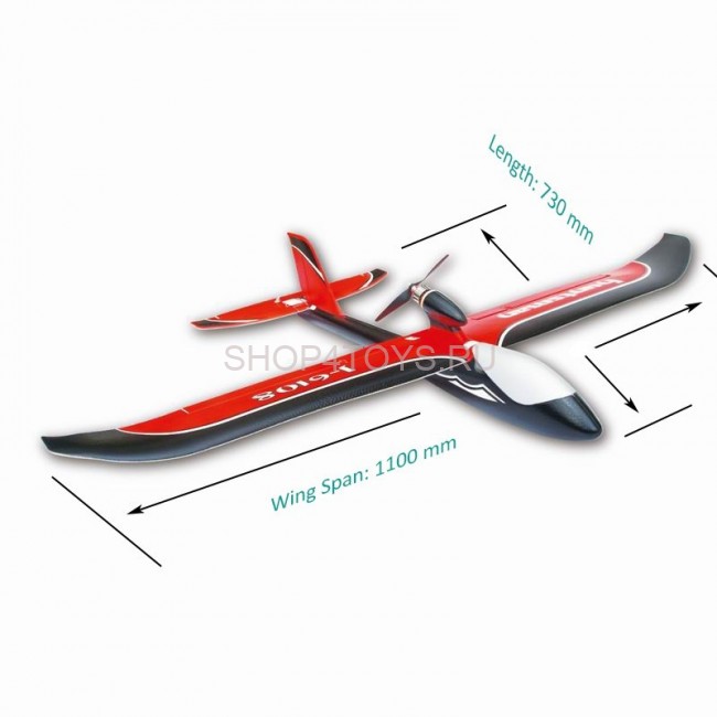 Радиоуправляемый самолет Joysway Huntsman 1100 V2 Red Mode 2 RTF 2.4G - JS6108V2