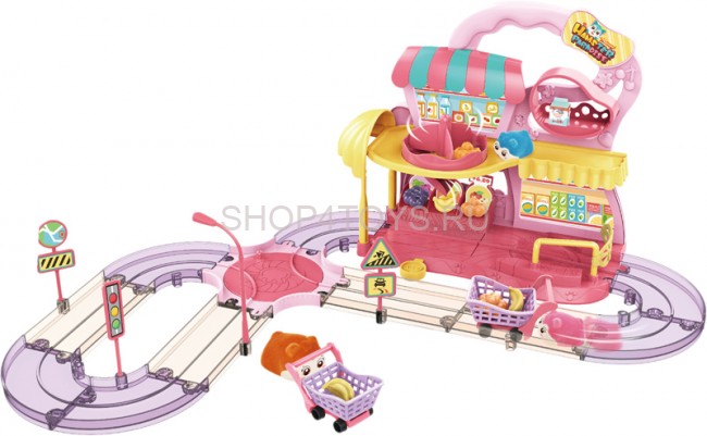 Игровой набор Fenfa "Город хомяков" Розовый хомяк и супермаркет со светом и звуком - 1619F Игровой набор Fenfa "Город хомяков" Розовый хомяк и супермаркет со светом и звуком - 1619F