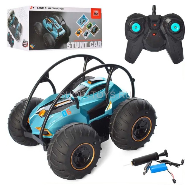Радиоуправляемая синяя амфибия (влагозащита, надувные колеса, 4WD) - WD01-1-BLUE Радиоуправляемая синяя амфибия (влагозащита, надувные колеса, 4WD) - WD01-1-BLUE