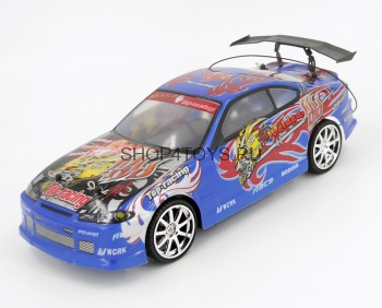 Радиоуправляемый автомобиль для дрифта Nissan Silvia GT Blue 1:14 - 828-3-B Радиоуправляемый автомобиль для дрифта Nissan Silvia GT 1:14 - артикул 828-3 c подсветкой колес