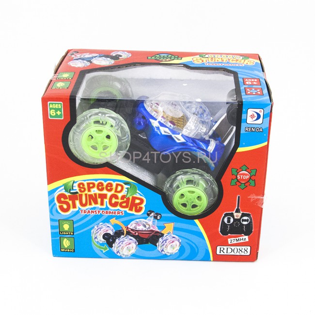 Радиоуправляемая трюковая синяя машинка-перевертыш - RD088-B Радиоуправляемая трюковая синяя машинка-перевертыш - RD088-B