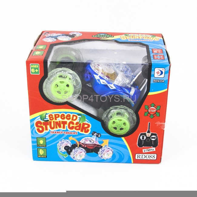 Радиоуправляемая трюковая синяя машинка-перевертыш - RD088-B Радиоуправляемая трюковая синяя машинка-перевертыш - RD088-B