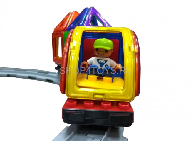 Магнитный 3D конструктор Магникон Железная дорога - МК-68