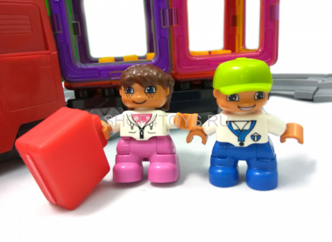 Магнитный 3D конструктор Магникон Железная дорога - МК-68