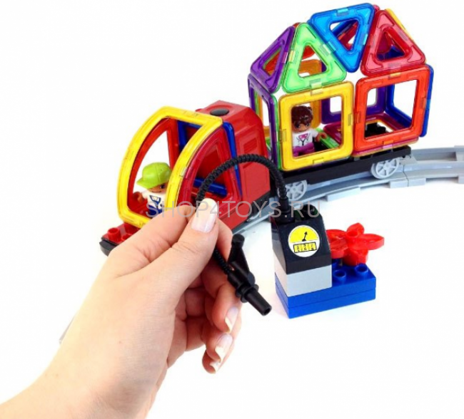 Магнитный 3D конструктор Магникон Железная дорога - МК-68