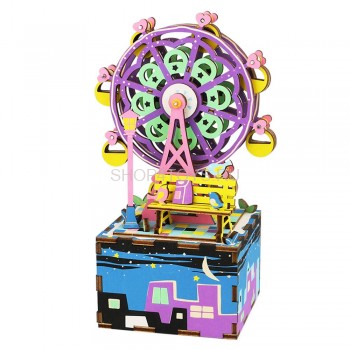 Деревянный 3D конструктор - музыкальная шкатулка Robotime &quot;Ferris Wheel&quot; - AM402 Деревянный 3D конструктор - музыкальная шкатулка Robotime "Ferris Wheel" - AM402
