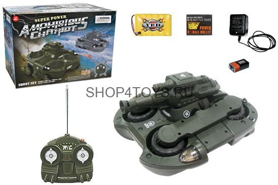 Радиоуправляемый танк-амфибия стреляющий шариками - 24883 Радиоуправляемый танк-амфибия стреляющий шариками - 24883