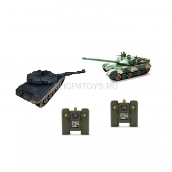 Радиоуправляемый танковый бой (Советский T90 + ZTZ96 Китай) 2.4GHz - ZG-99850A Набор из двух радиоуправляемых моделей танков, для танкового боя.