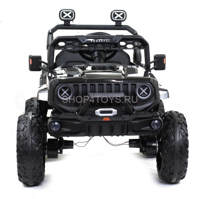 Детский электромобиль джип HL с полным приводом (черный, EVA, 12V) - HL598-4WD-BLACK