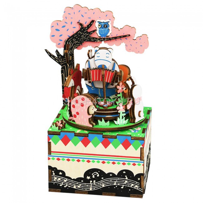 Деревянный 3D конструктор - музыкальная шкатулка Robotime "Forest Concert" - AM404 Деревянный 3D конструктор - музыкальная шкатулка Robotime "Forest Concert" - AM404