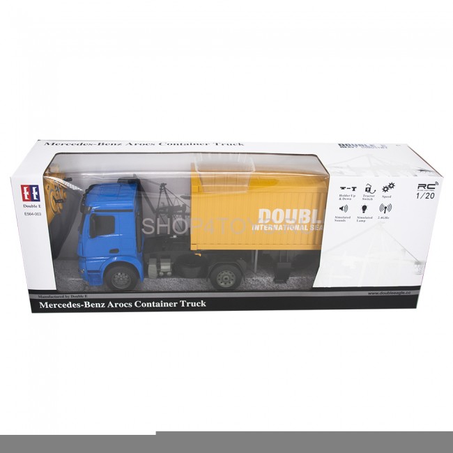 Радиоуправляемый контейнеровоз Double E Mercedes-Benz Arocs 1:20 2.4G - E564-003 Радиоуправляемый контейнеровоз Double E Mercedes-Benz Arocs 1:20 2.4G - E564-003