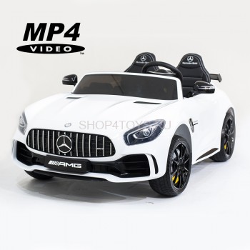Электромобиль Harley Bella Mercedes-Benz GT R 4x4 MP4 - HL289-WHITE-4WD-MP4 Электромобиль Harley Bella Mercedes-Benz GT R 4x4 MP4 - HL289-WHITE-4WD-MP4 с полным приводом, мультимедиа MP4 и кондиционером!