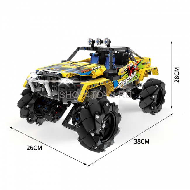 Конструктор QiHui Джип (пульт, дрифт, полный привод, LED подсветка) - QH9802