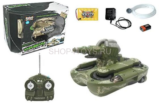 Радиоуправляемый танк-амфибия стреляющий водой - 24883A Радиоуправляемый танк-амфибия стреляющий водой - 24883A