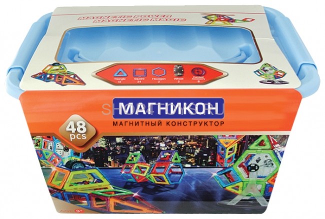 Магнитный 3D конструктор Магникон MK-48 Магнитный 3D конструктор Магникон MK-48