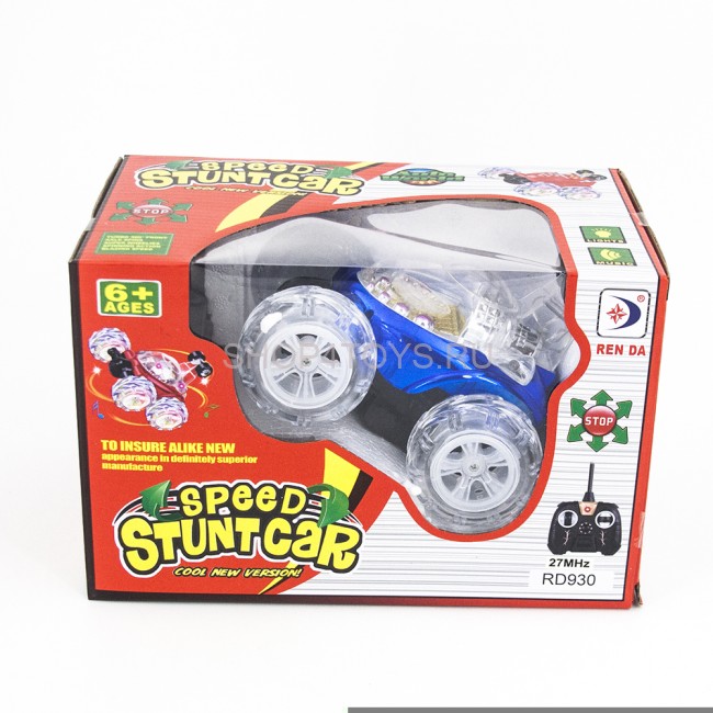 Радиоуправляемая трюковая синяя машинка-перевертыш - RD930
