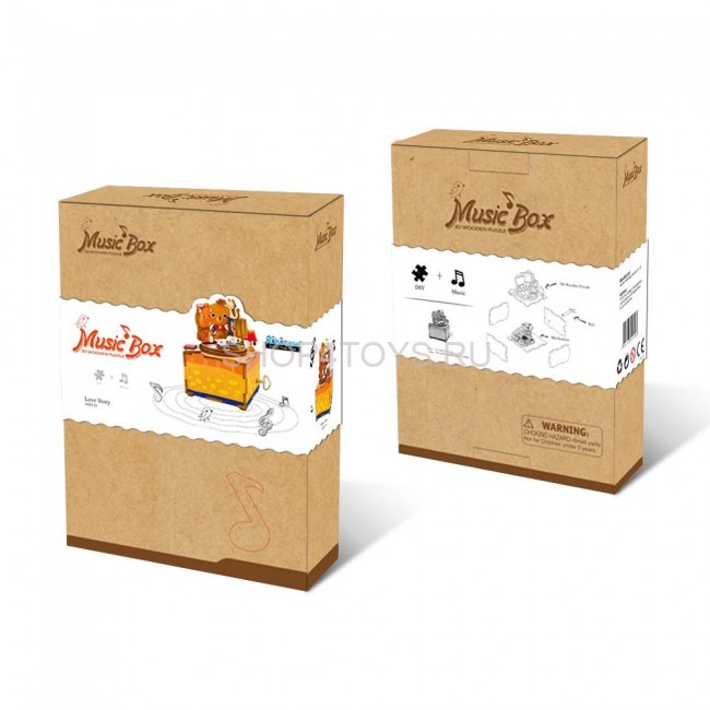 Деревянный 3D конструктор - музыкальная шкатулка Robotime "Love Story" - AM310 Деревянный 3D конструктор - музыкальная шкатулка Robotime "Love Story" - AM310