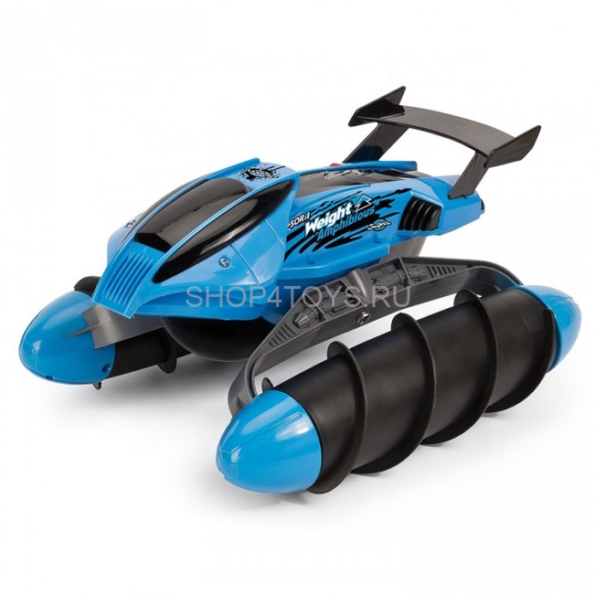 Радиоуправляемая амфибия шнекоход (2.4G, 27 см, по земле, грязи и воде) - RH703-BLUE