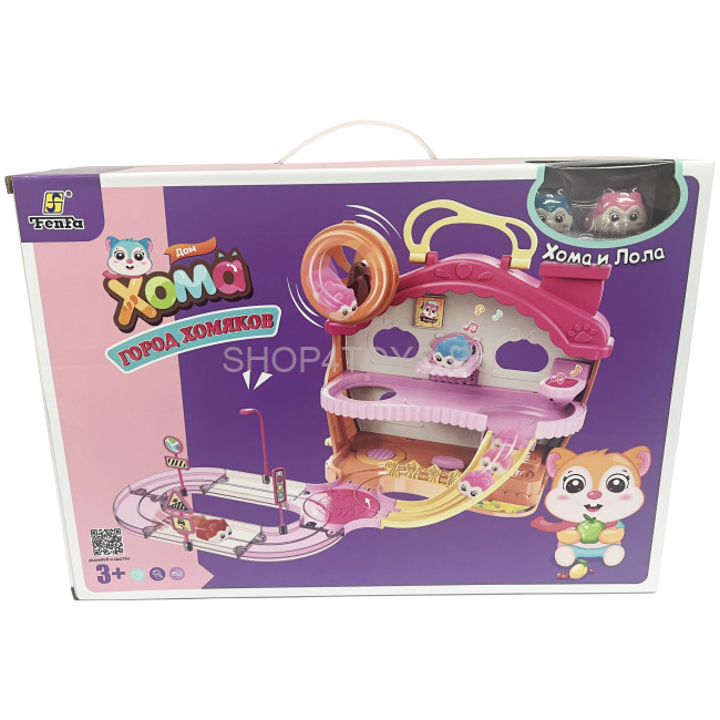 Набор игровой Fenfa "Город хомяков" Розовый Дом Лолы (2 хомяка, свет, звук) - 1619B Набор игровой Fenfa "Город хомяков" Розовый Дом Лолы (2 хомяка, свет, звук) - 1619B
