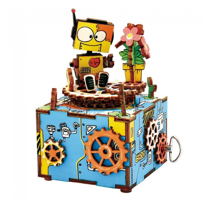 Деревянный 3D конструктор - музыкальная шкатулка Robotime "Machinarium" - AM305 Деревянный 3D конструктор - музыкальная шкатулка Robotime "Machinarium" - AM305