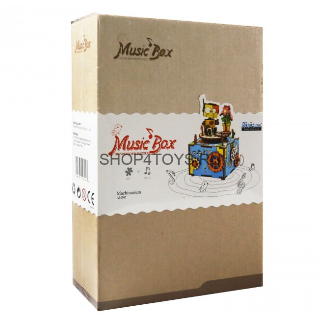Деревянный 3D конструктор - музыкальная шкатулка Robotime "Machinarium" - AM305 Деревянный 3D конструктор - музыкальная шкатулка Robotime "Machinarium" - AM305