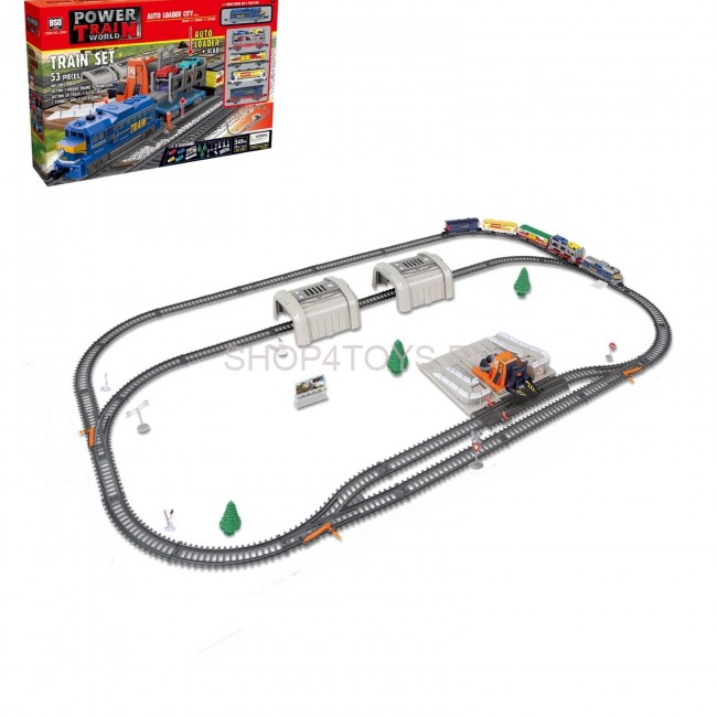 Железная дорога со станцией загрузки автомобилей, длина 549 см - BSQ-2084