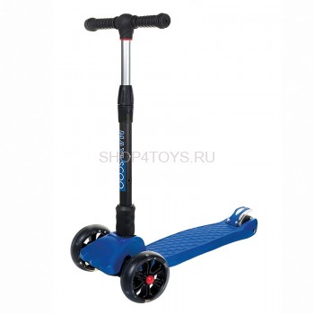Самокат Maxiscoo Junior Delux Трехколесный Складной, светящиеся колеса, темно-синий - MSC-J091803D Самокат Maxiscoo Junior Delux Трехколесный Складной, светящиеся колеса, темно-синий - MSC-J091803D