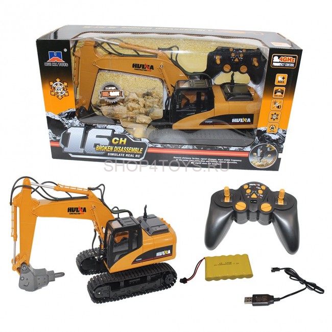 Радиоуправляемый экскаватор-отбойник HUI NA TOYS масштаб 1:14 2.4G - HN1560 Радиоуправляемый экскаватор-отбойник HUI NA TOYS масштаб 1:14 2.4G - HN1560