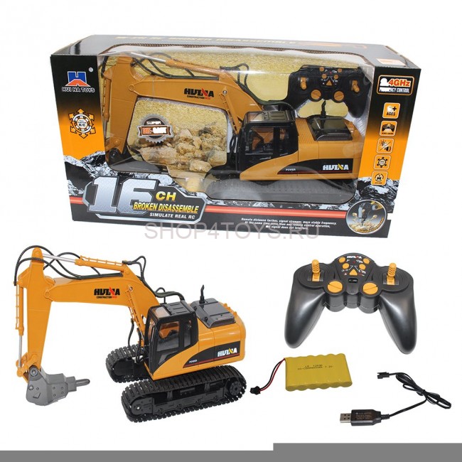 Радиоуправляемый экскаватор-отбойник HUI NA TOYS масштаб 1:14 2.4G - HN1560 Радиоуправляемый экскаватор-отбойник HUI NA TOYS масштаб 1:14 2.4G - HN1560