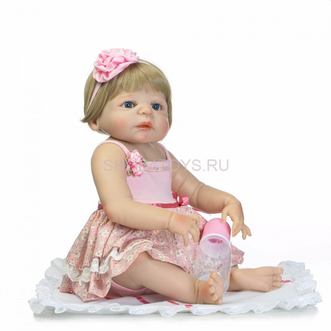 Реборн силиконовая блондинка Паулина
