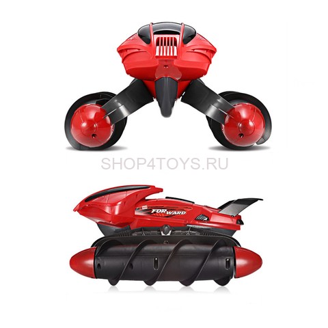 Радиоуправляемая амфибия шнекоход (2.4G, 27 см, по земле, грязи и воде) - RH703-RED