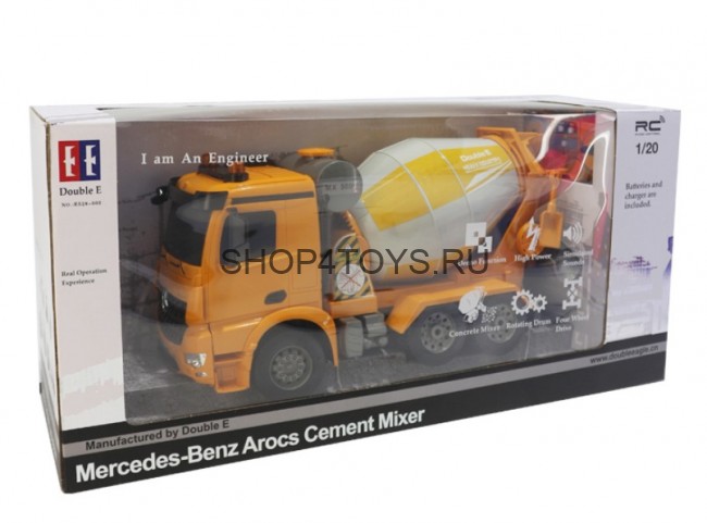 Радиоуправляемая бетономешалка Double E Mercedes-Benz Arocs 1:20 2.4G - E528-003