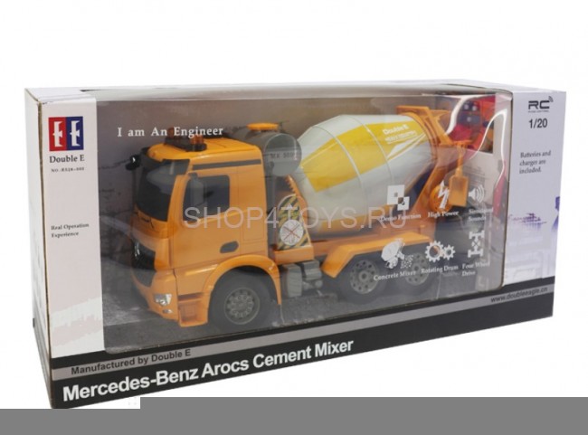 Радиоуправляемая бетономешалка Double E Mercedes-Benz Arocs 1:20 2.4G - E528-003