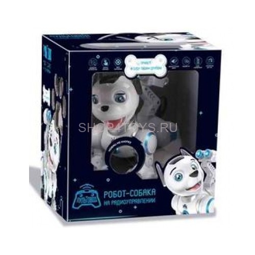 Робот-собака "Дружок" (сенсорные датчики, программируется, свет, звук, лай) - ZYB-B2856
